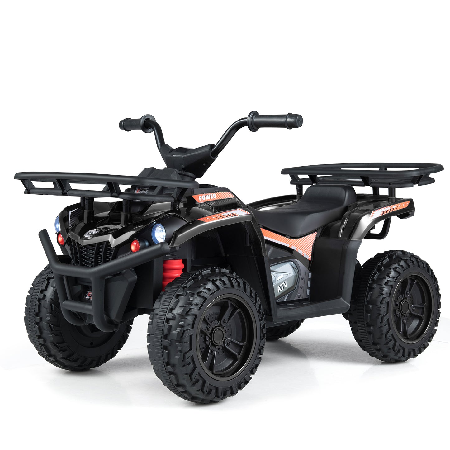 24V Electric Ride On Quad with LED Headlights-Black