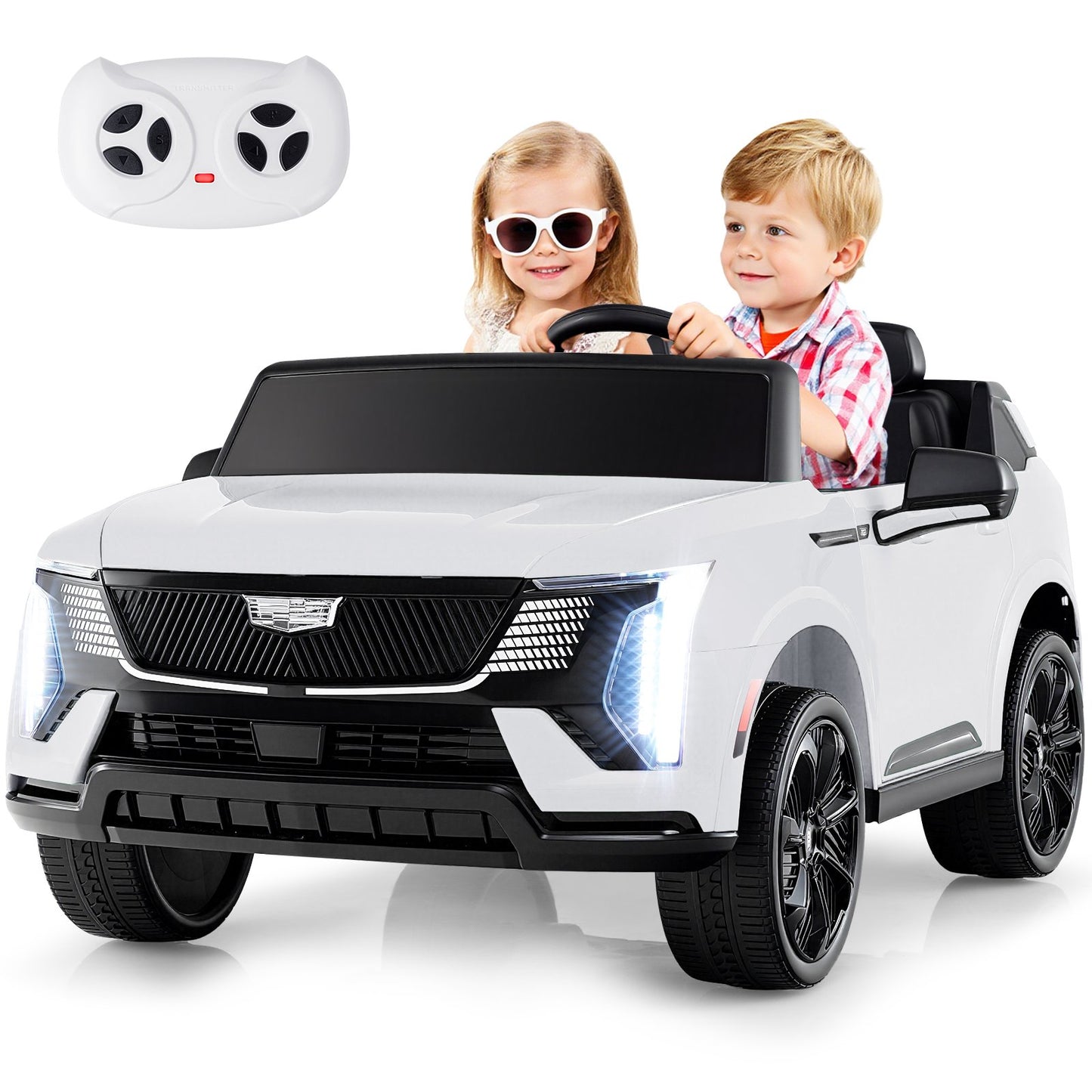 24V Ride on Truck 2-Seater Licensed Cadillac with Remote Control-Black