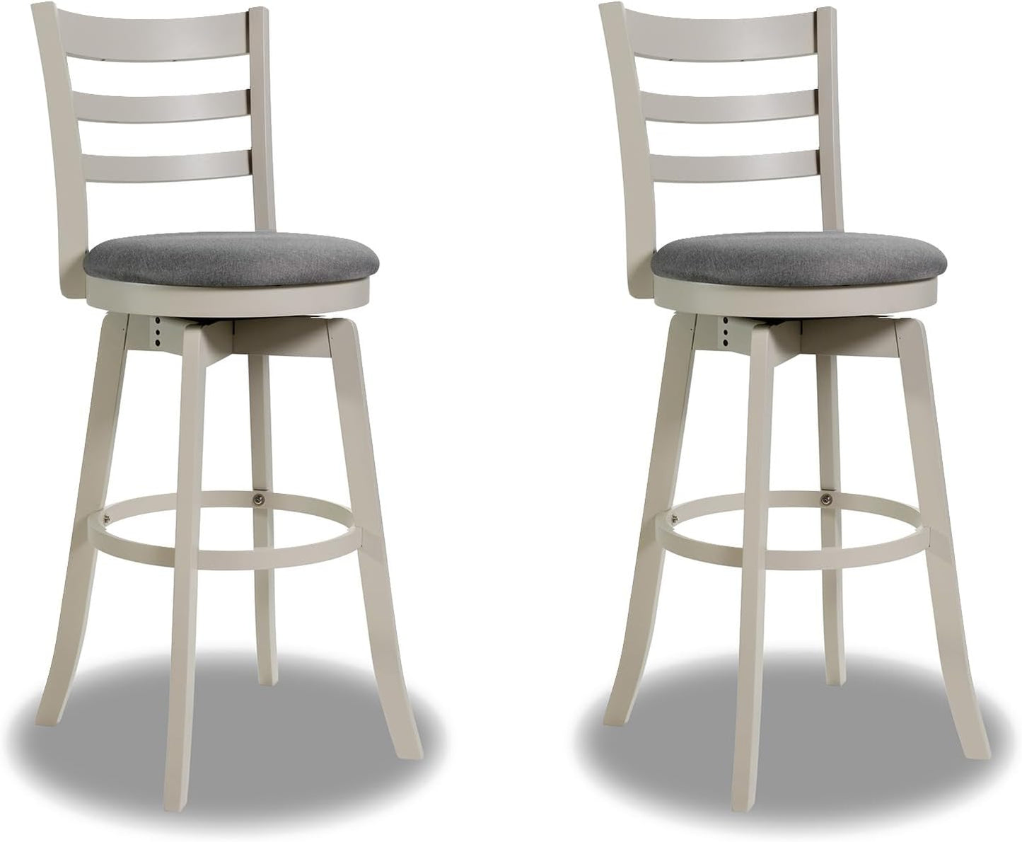 25"/30.5" Swivel Barstools Set of 2 360° Rotating Bar/Counter Height Chairs with Upholstered Seat-25 Inch