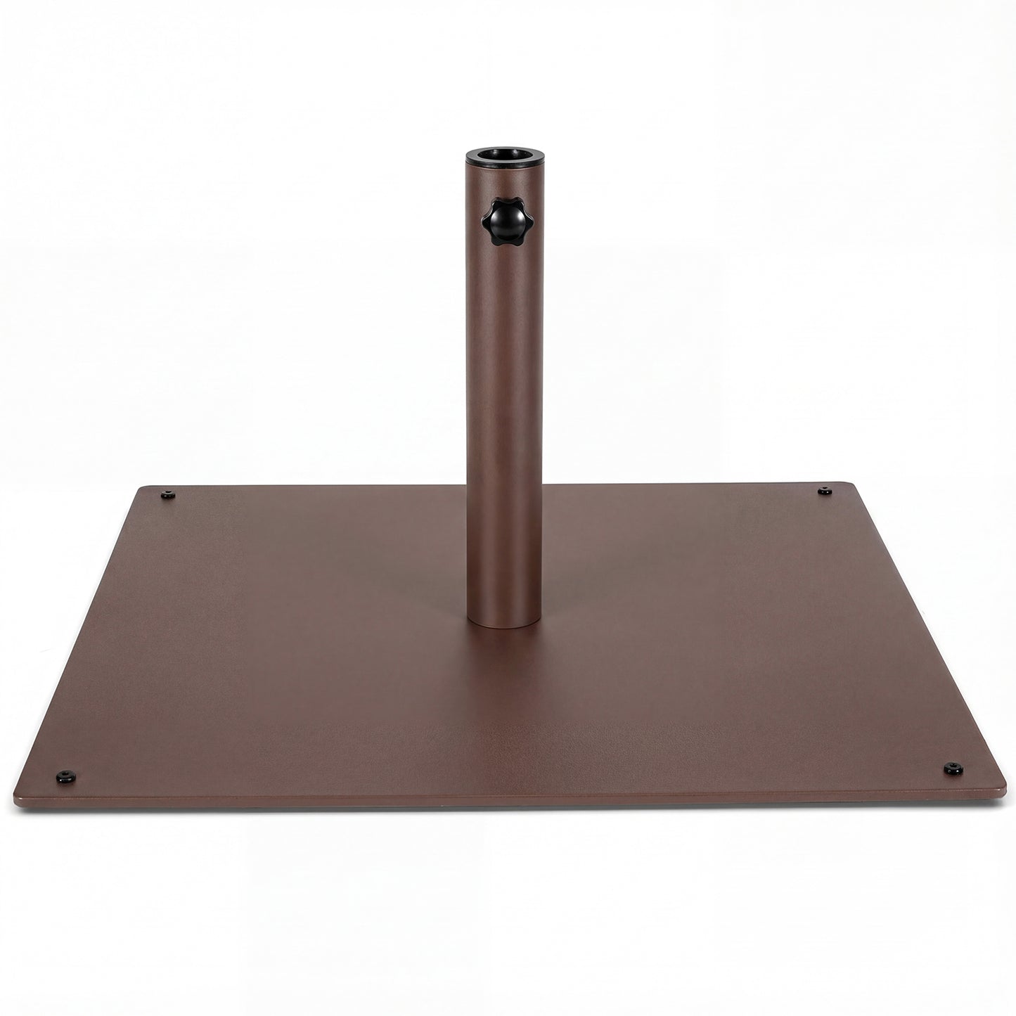 25 Inch Square Patio Umbrella Base 42 LBS Weighted-Brown