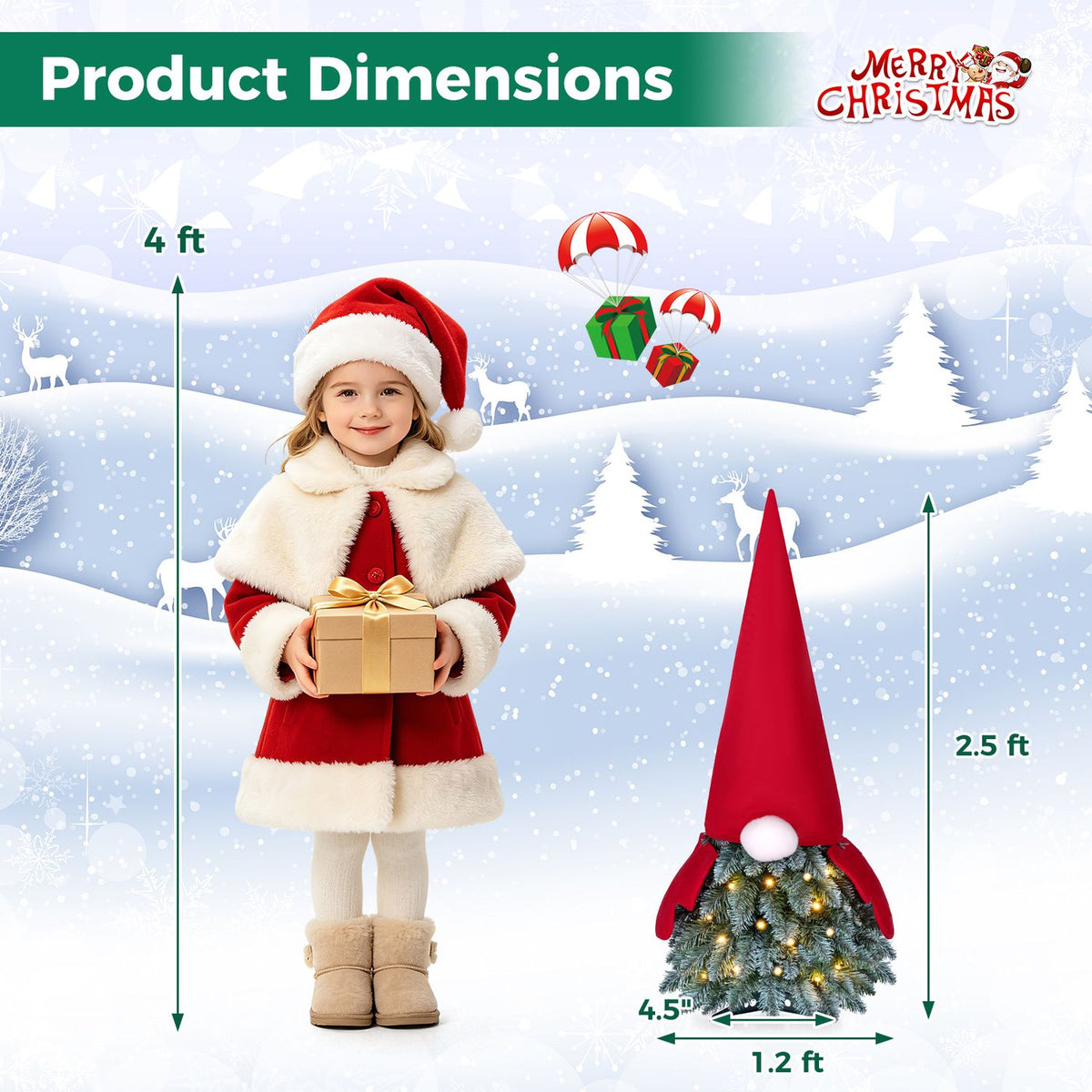 Two 2.5-foot pre-lit mini artificial Christmas trees in a holiday decor display, perfect for tabletop Christmas decorations.