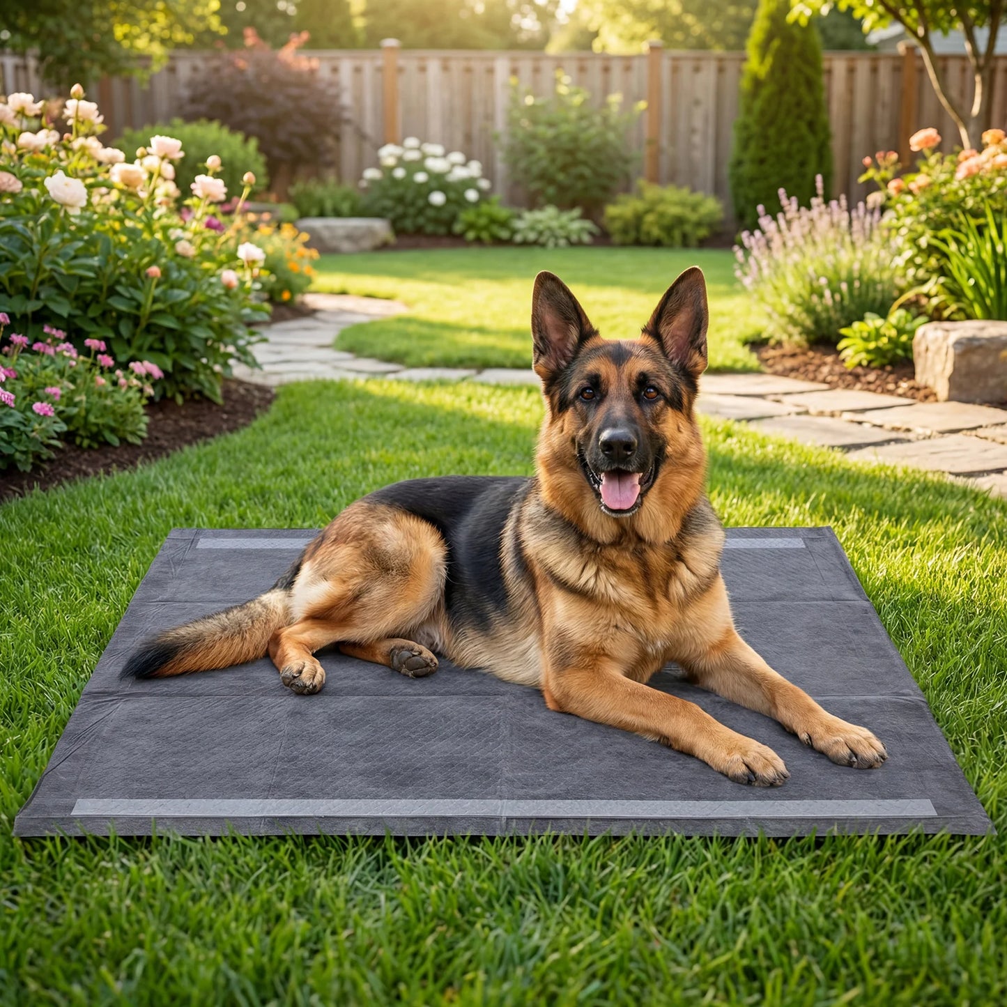 35.5" x 24" Charcoal Dog Pee Pads 6-Layer for Dogs-Black