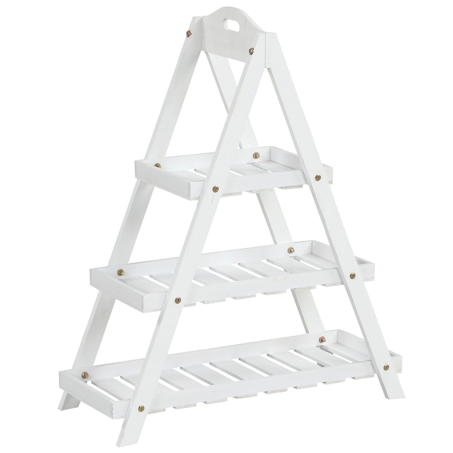 3-Tier Plant Stand Flower Pot Display Shelf-Natural
