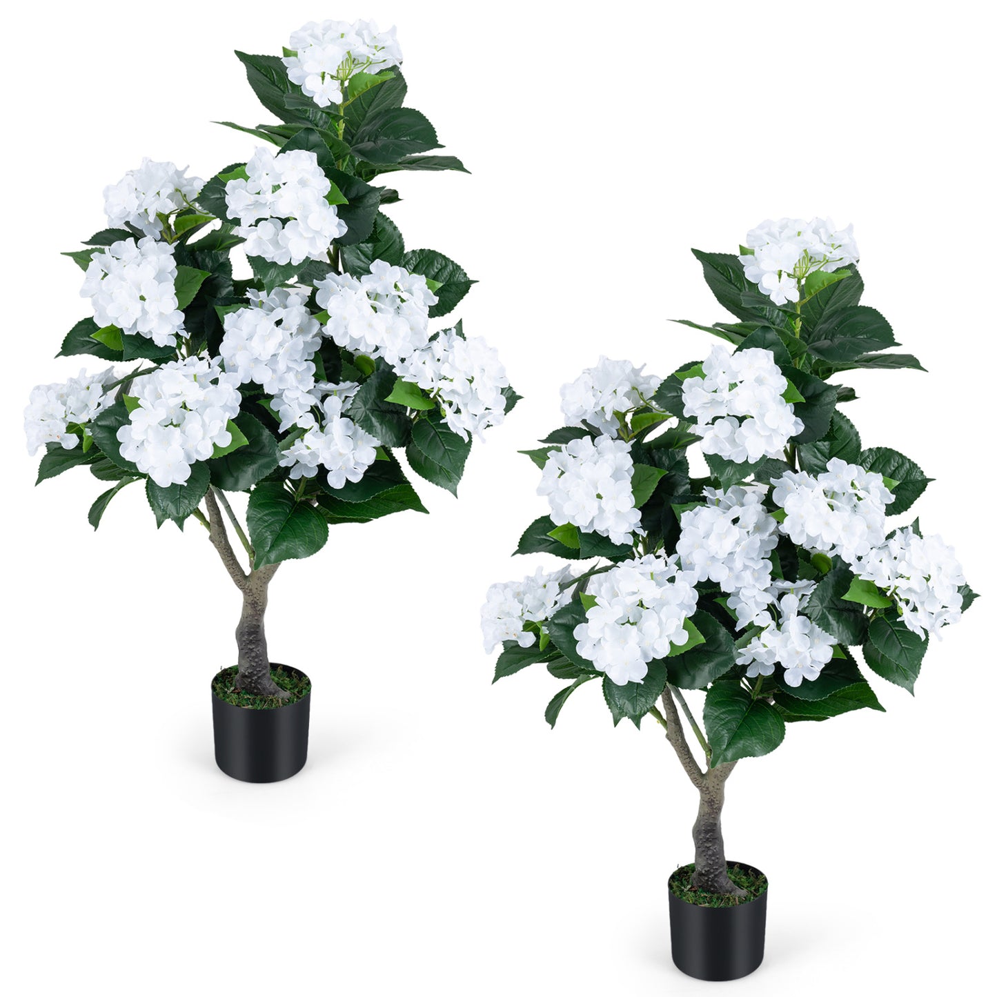 43.5" Artificial Hydrangea Tree 2 Pack-Blue