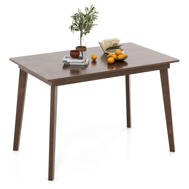 48-inch dining table set with four rattan chairs, mid-century kitchen furniture for dining room, by Wilsons Home Store