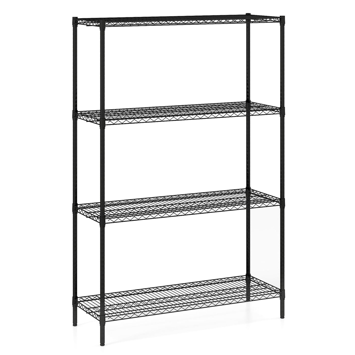 4-Tier Metal Storage Shelving Unit with V-Shaped Wire Rack-DK