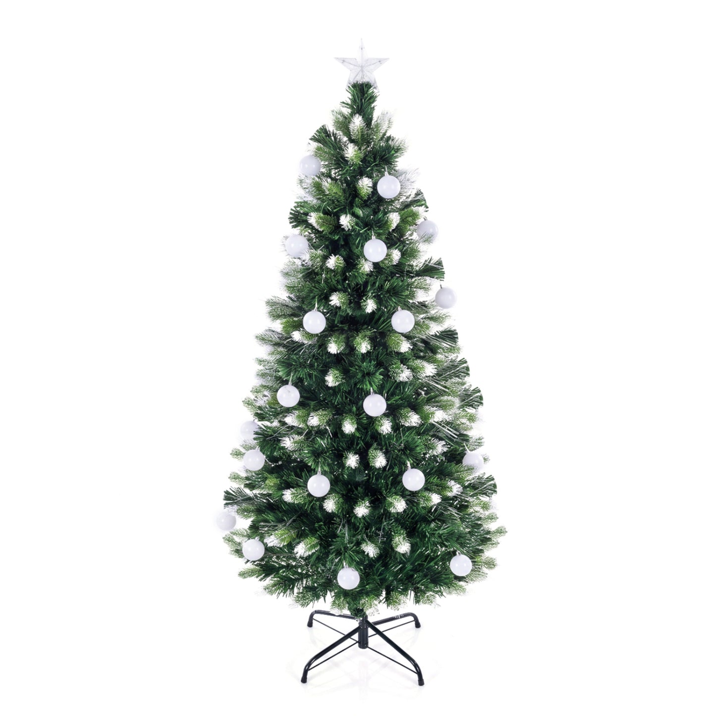 5 FT Pre-Lit Artificial Christmas Tree with Dazzling Optical Fibers