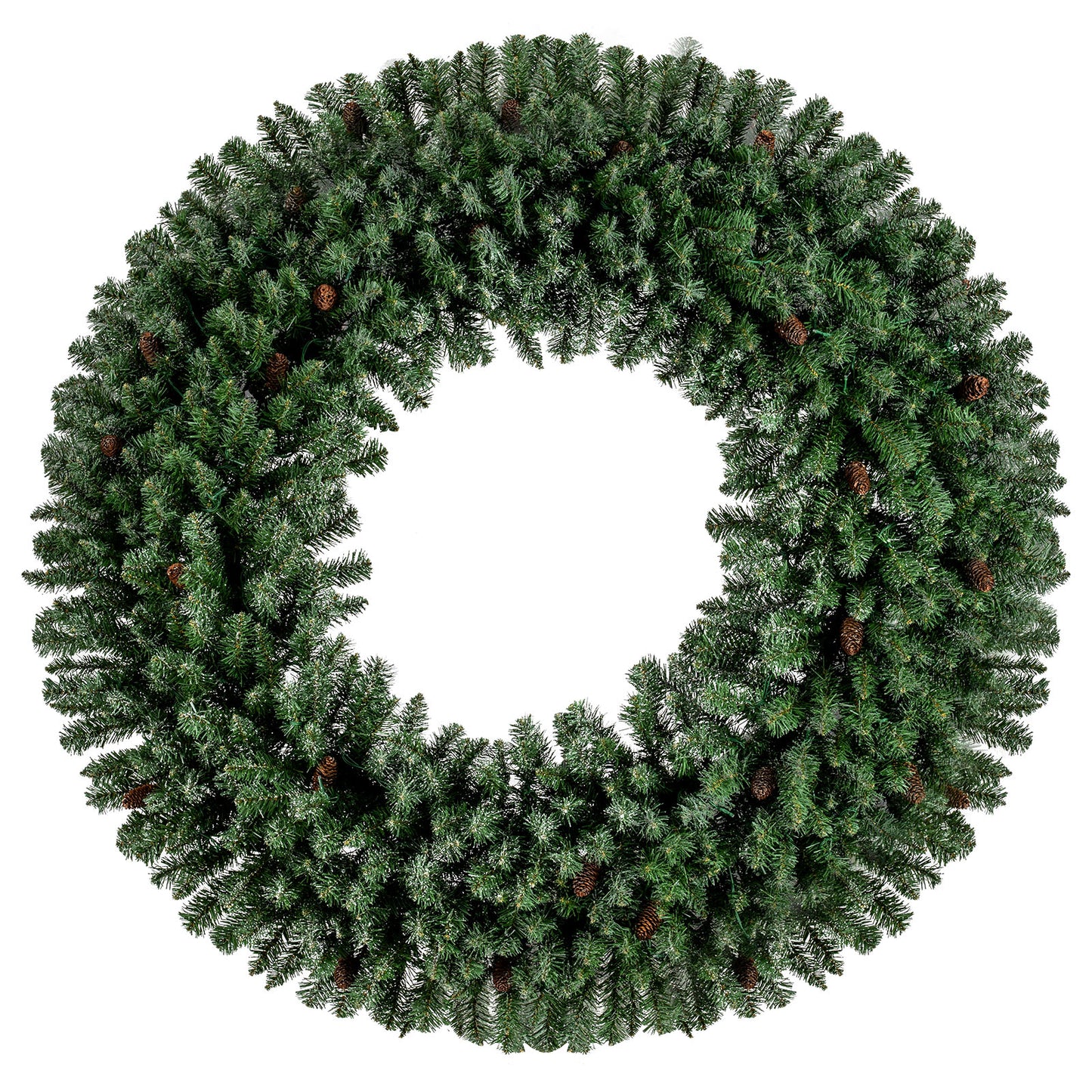 60 Inch Pre-Lit Artificial Christmas Wreath 200 LED Warm White Lights-Set of 2
