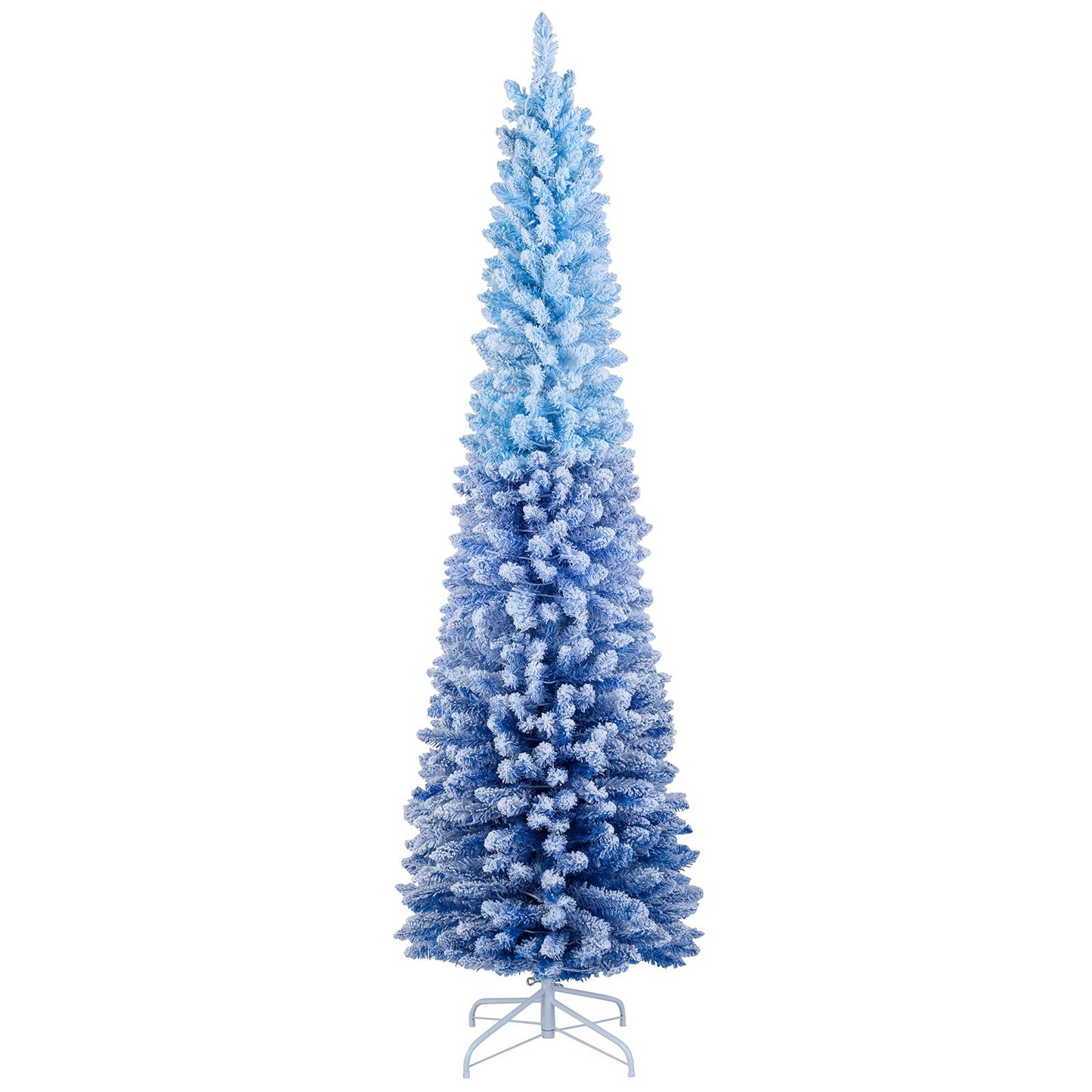 6/7 Feet Snow-flocked Artificial Christmas Tree with 220/290 Warm White LED Lights-6 Feet