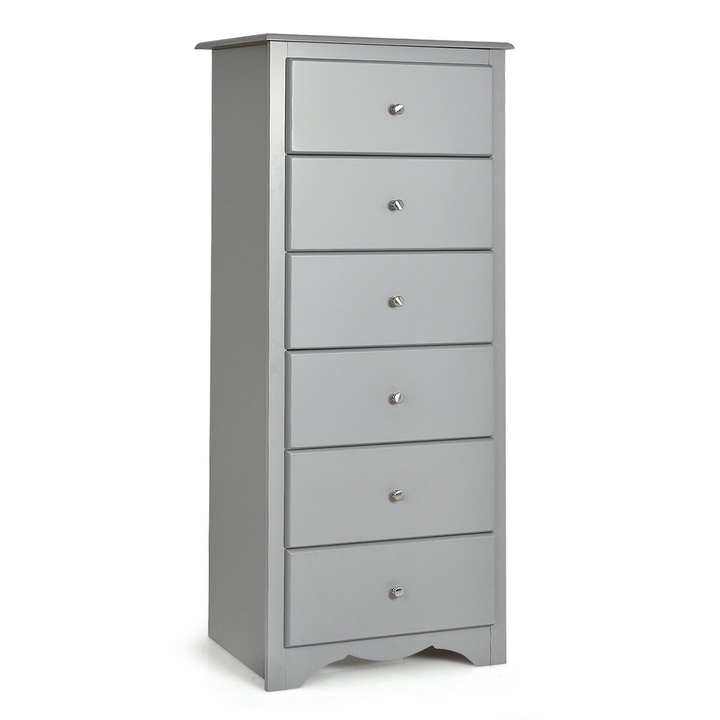 6 Drawers Chest Dresser Clothes Storage Bedroom Furniture Cabinet-Black