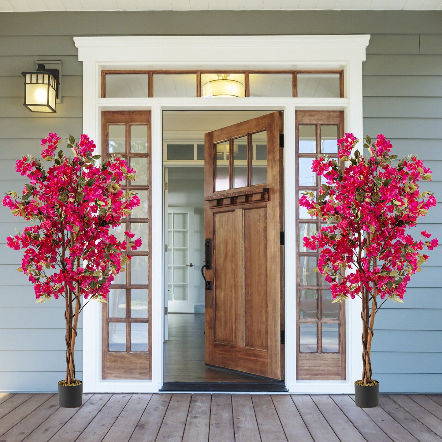6 Feet Artificial Bougainvillea Tree with 910 Flowers-2 Pieces