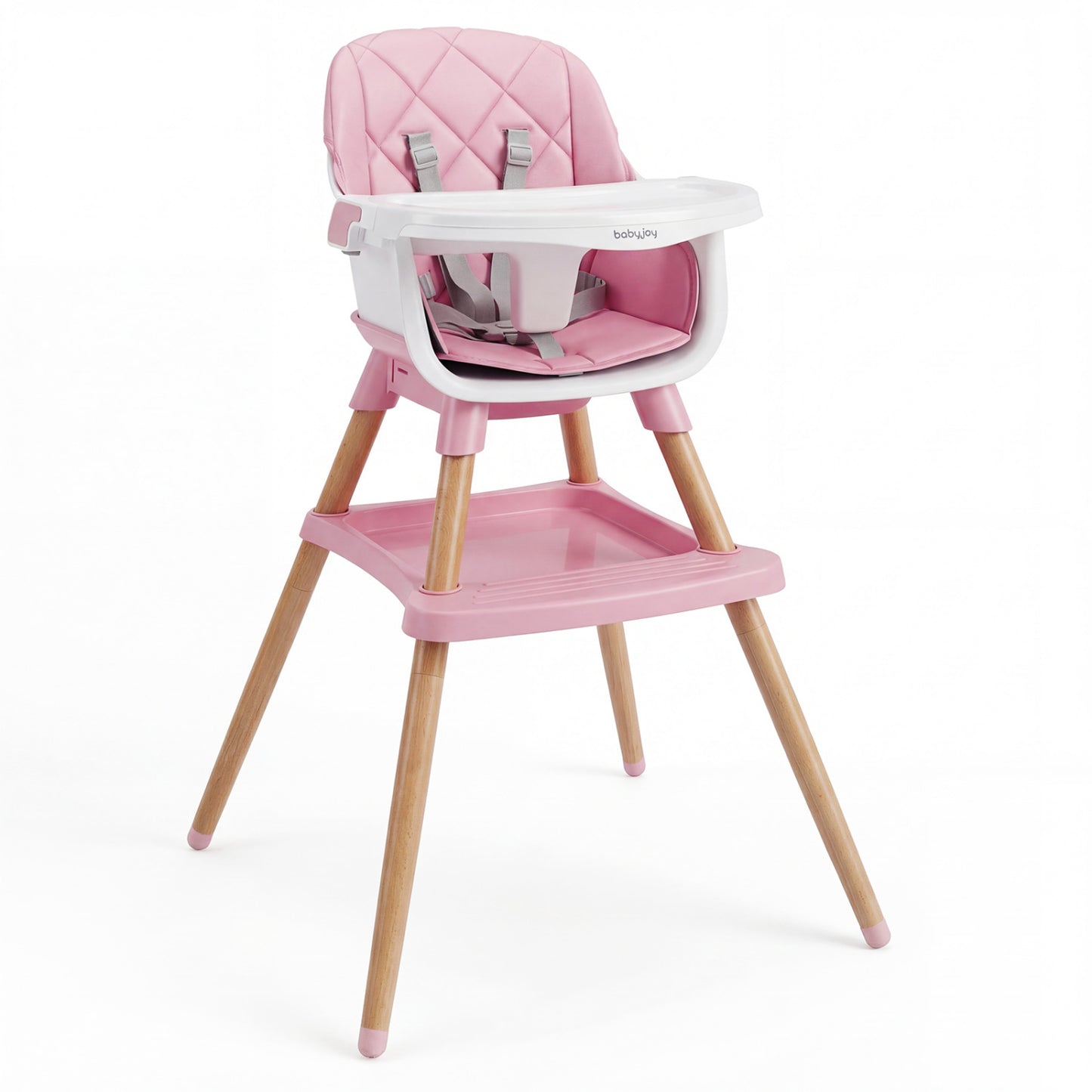 9-in-1 Convertible High Chair for Babies and Toddlers with Seat Cushion-Black