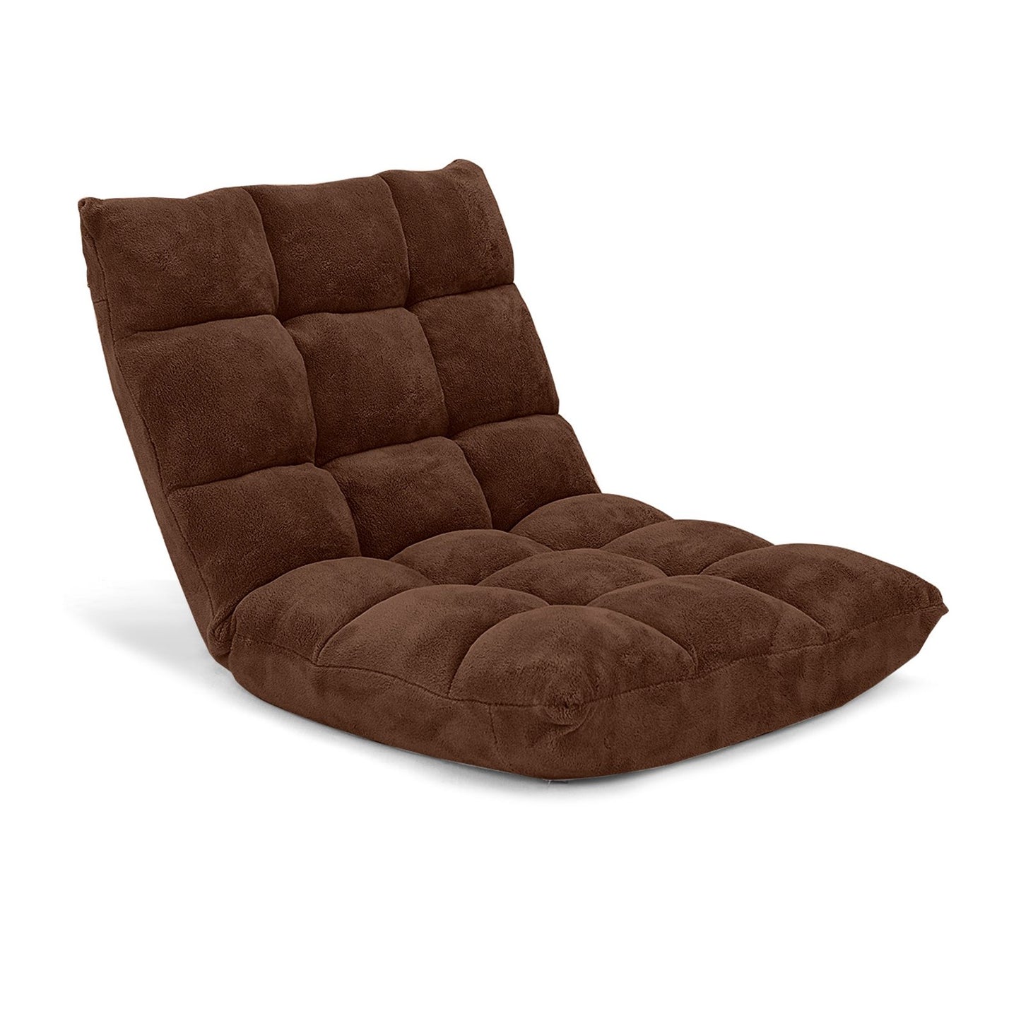 Adjustable 14-position Cushioned Floor Chair-Beige