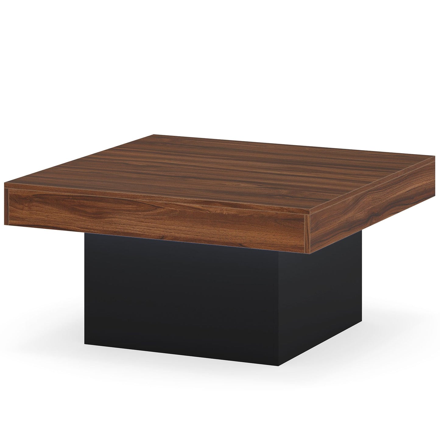 Coffee Table Accent Table with LED Lights and Dynamic Modes-Black