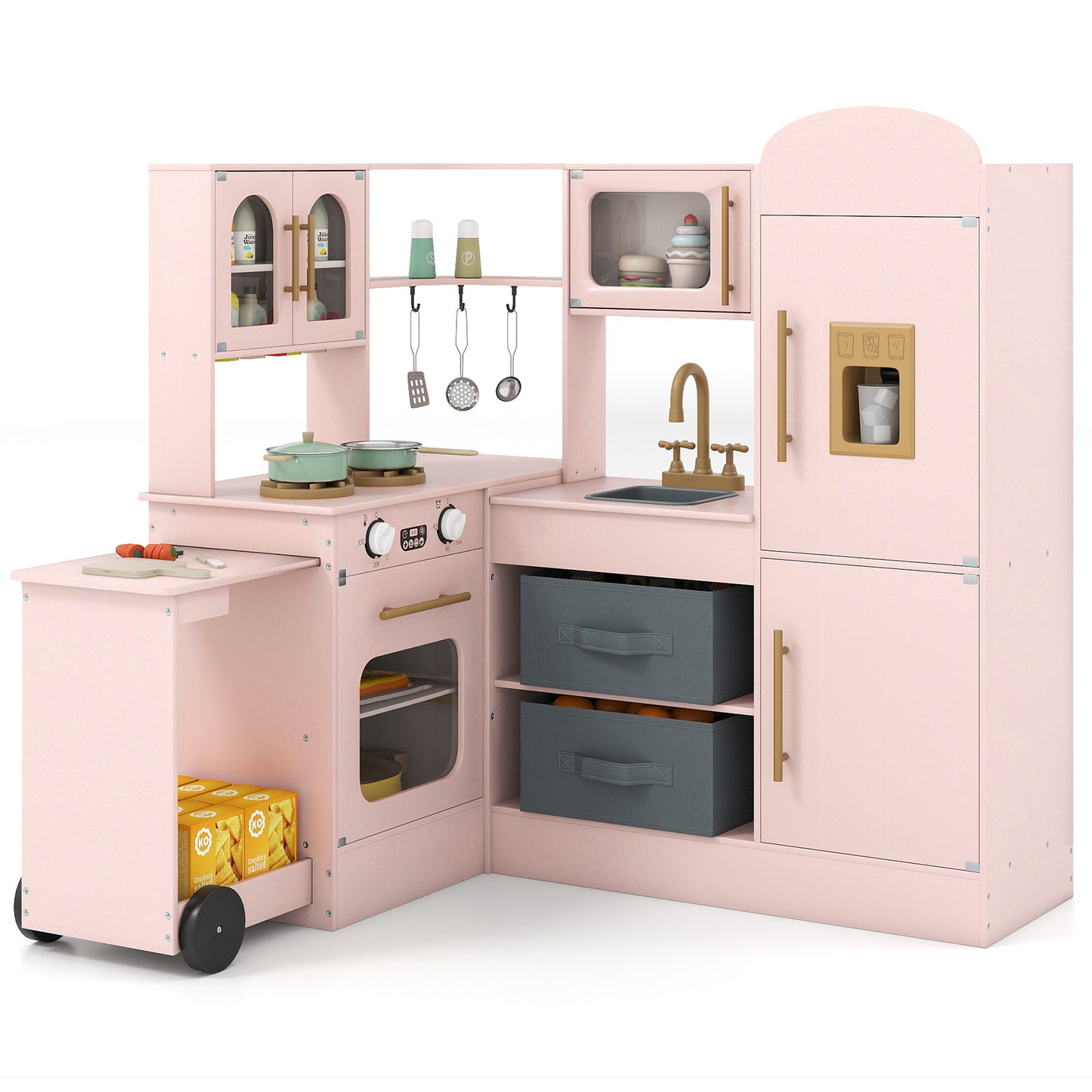 Corner Kitchen with Lights and Sounds for Kids Ages 3+-Coffee