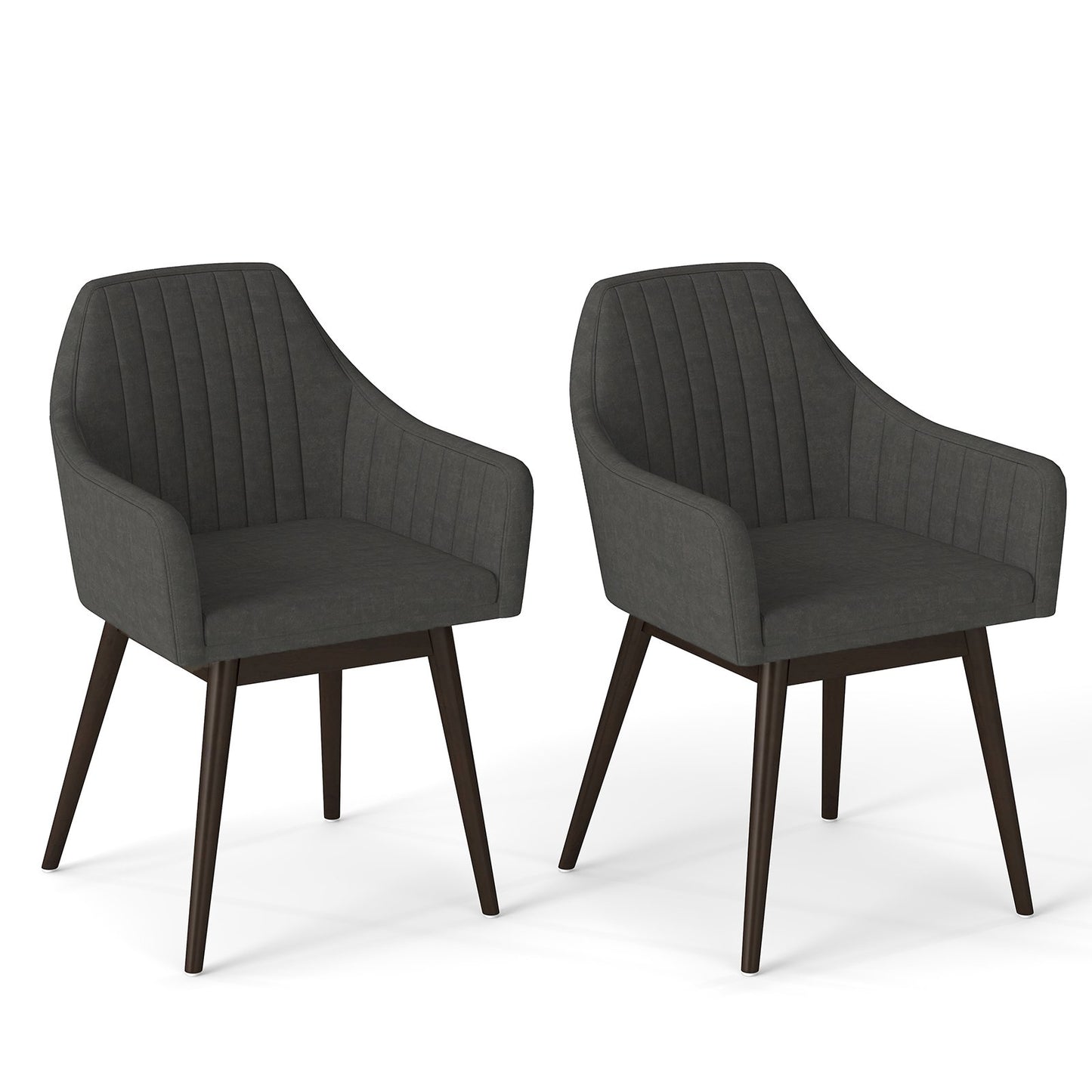 Dining Chairs Set of 2 Upholstered Accent Chairs with Comfy Padded Backrest and Seat-Beige