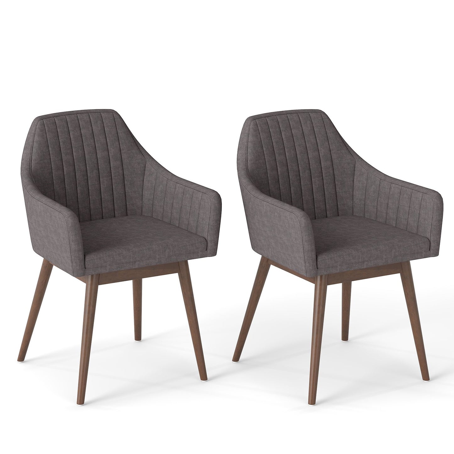 Dining Chairs Set of 2 Upholstered Accent Chairs with Comfy Padded Backrest and Seat-Beige