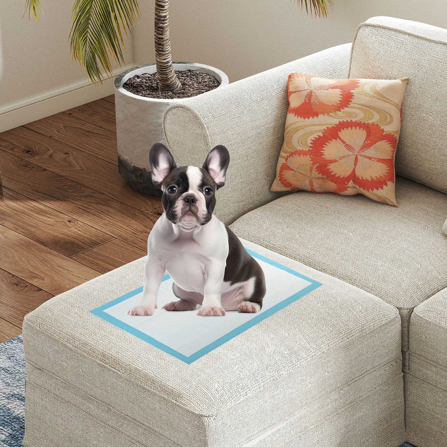 Dog and Puppy Pee Pads 18" x 13" (300 Counts) for Potty Training-Blue