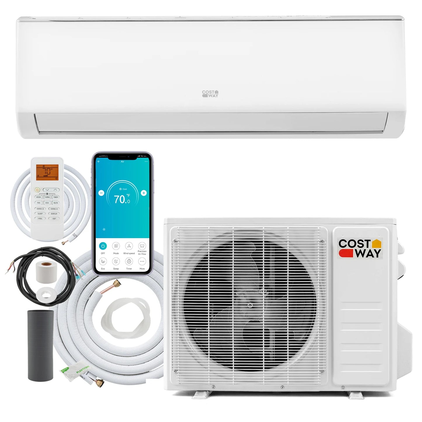 EcoGuard Series 12000 BTU 20 SEER2 208-230V Mini Split Air Conditioner and Heater