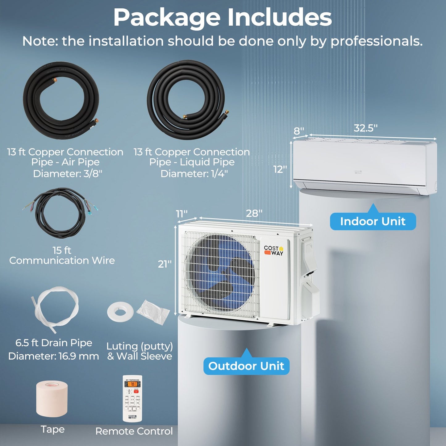 Energy Star Certified 12000 BTU 24 SEER2 115V Ductless Mini Split Air Conditioner and Heater WiFi Enabled