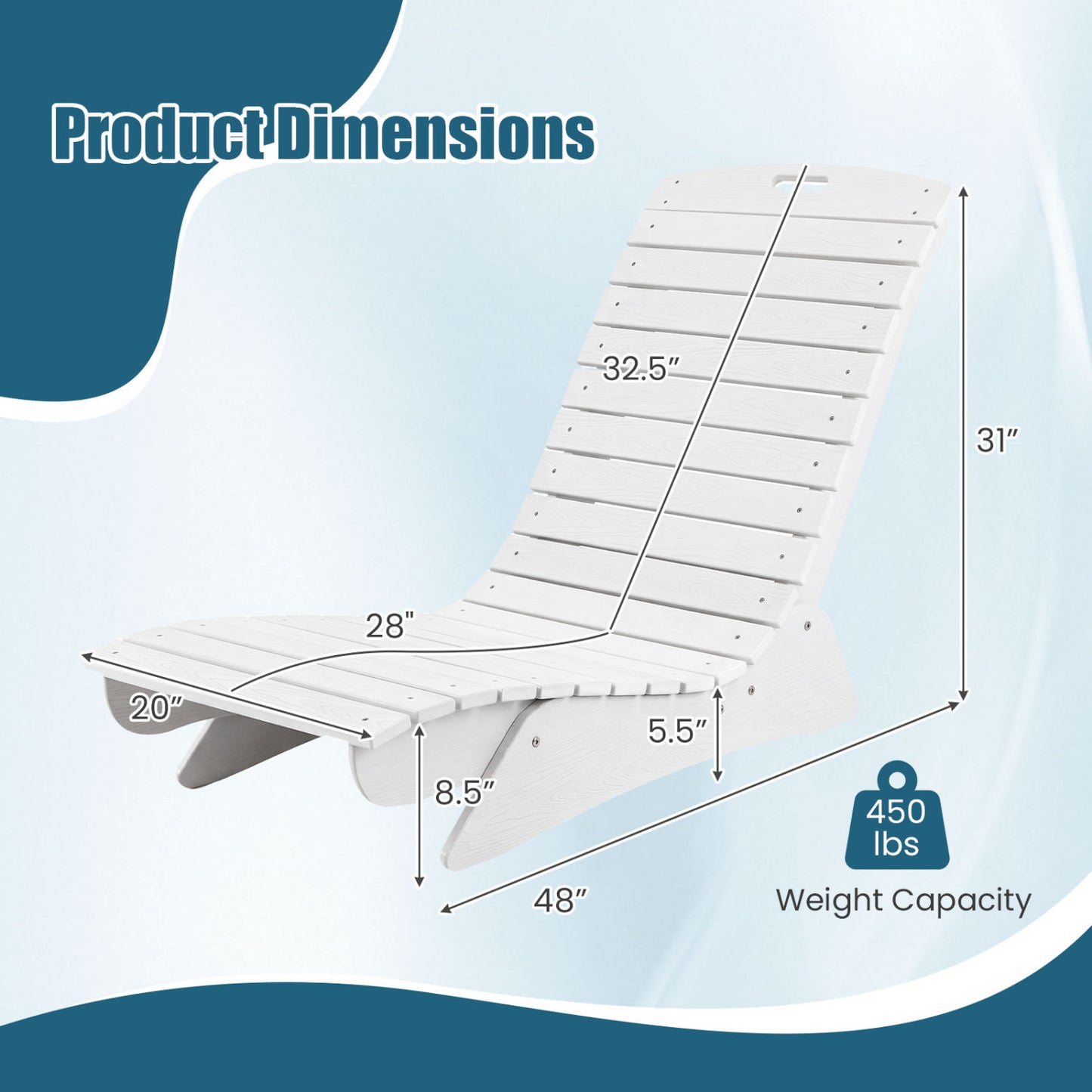 Fade-Resistant Outdoor Lounger with Contoured Shape for Deck Poolside-Brown