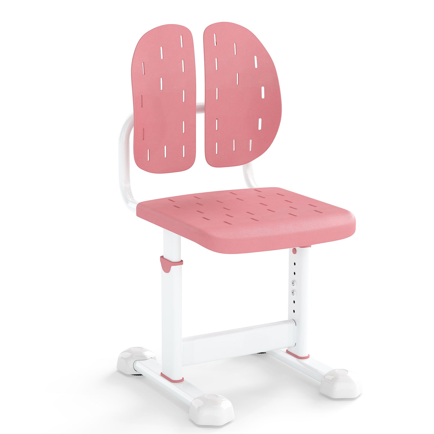 Height-adjustable Kid's Study Chair with Double Back Support and Breathable Seat for 3+ Years Old-Blue