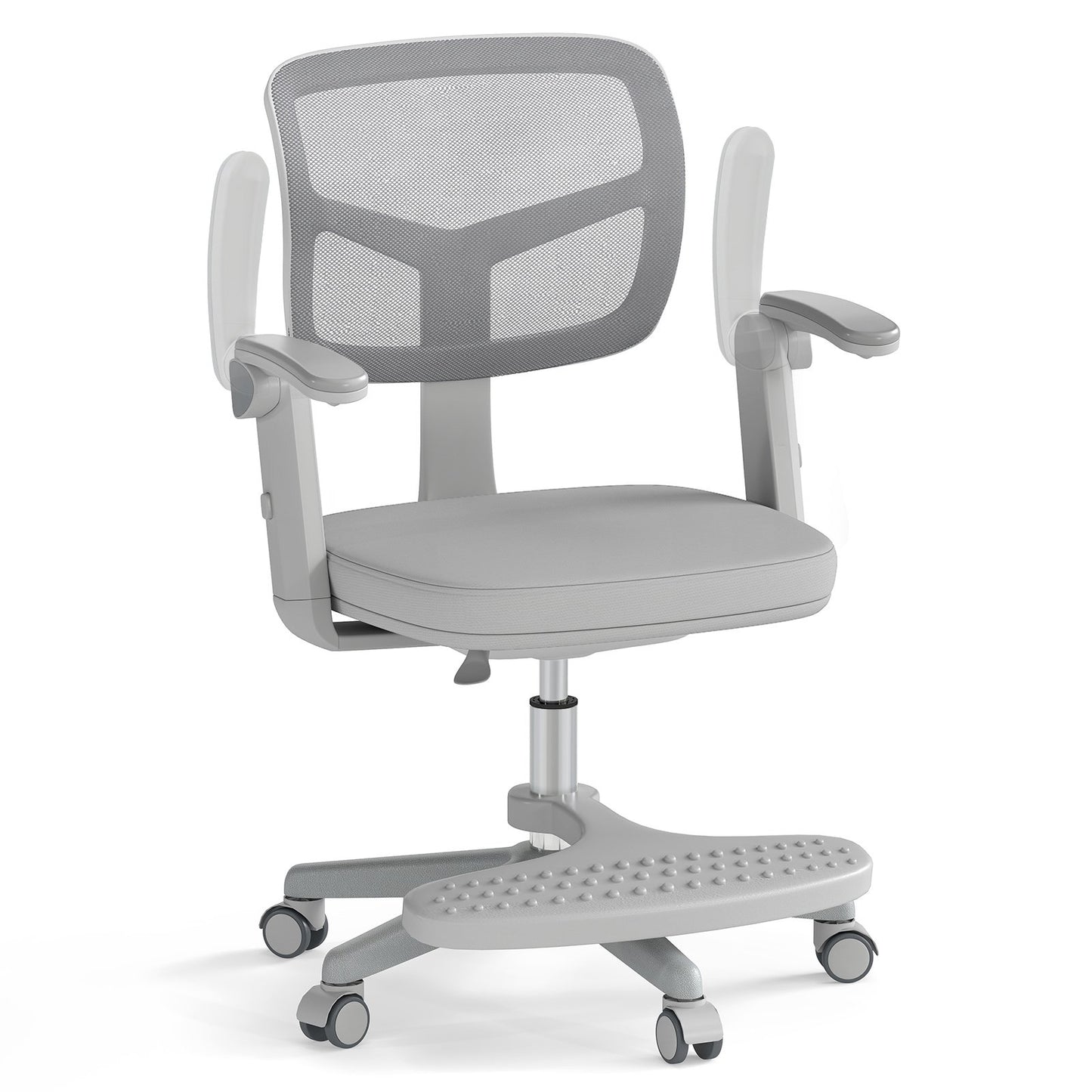 Kids Desk Chair Children Study Chair with Adjustable Height Armrest and Footrest-Blue
