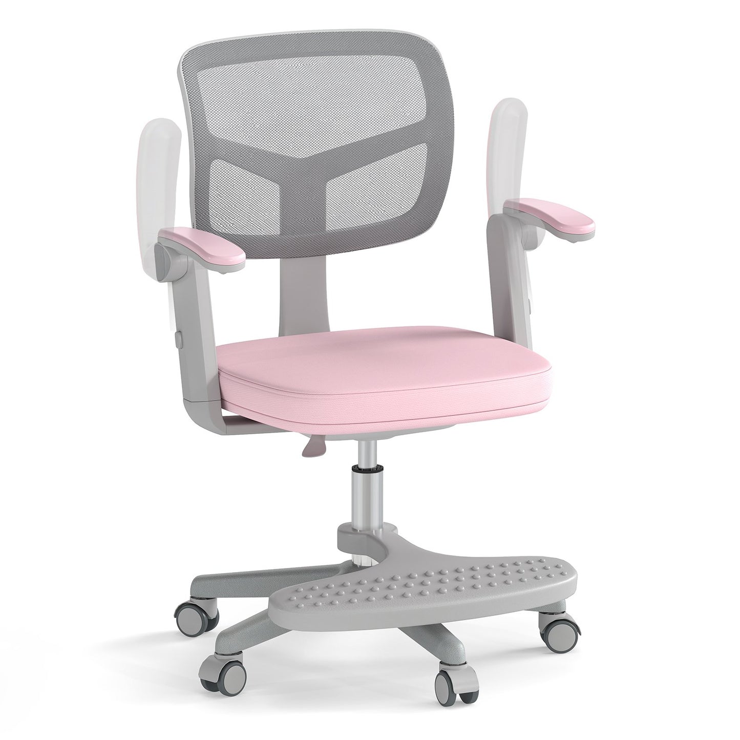 Kids Desk Chair Children Study Chair with Adjustable Height Armrest and Footrest-Blue