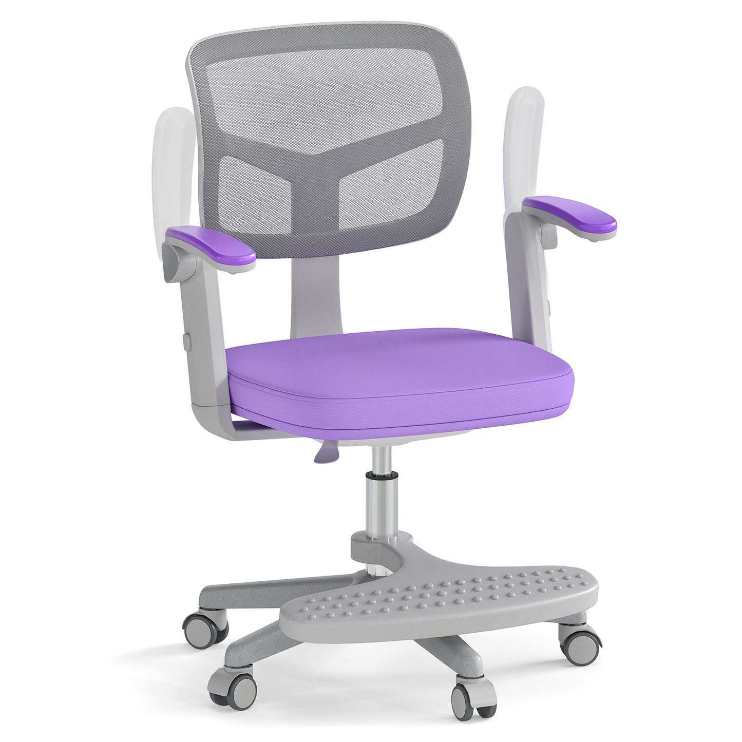 Kids Desk Chair Children Study Chair with Adjustable Height Armrest and Footrest-Blue