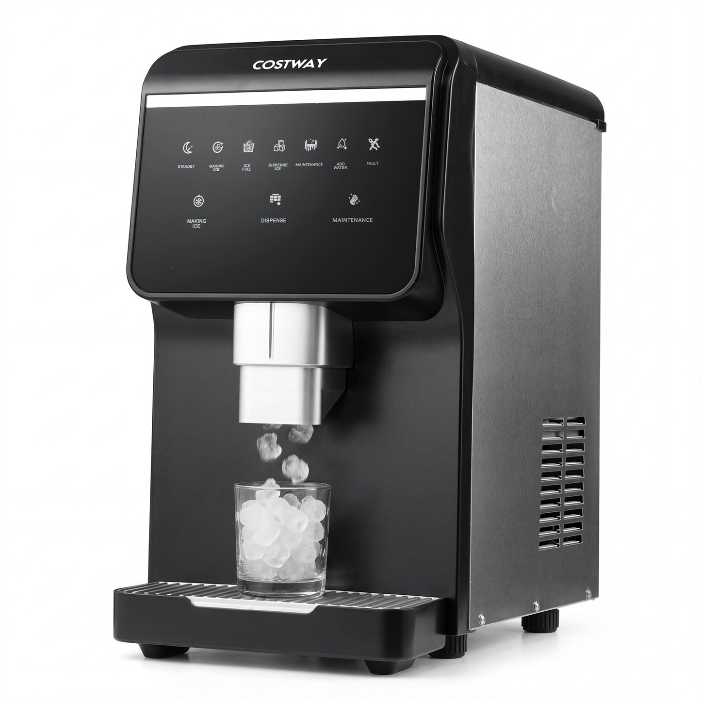 Nugget Ice Maker with Self Dispensing 80 LBS Per Day Chewable Pellet Ice Machine