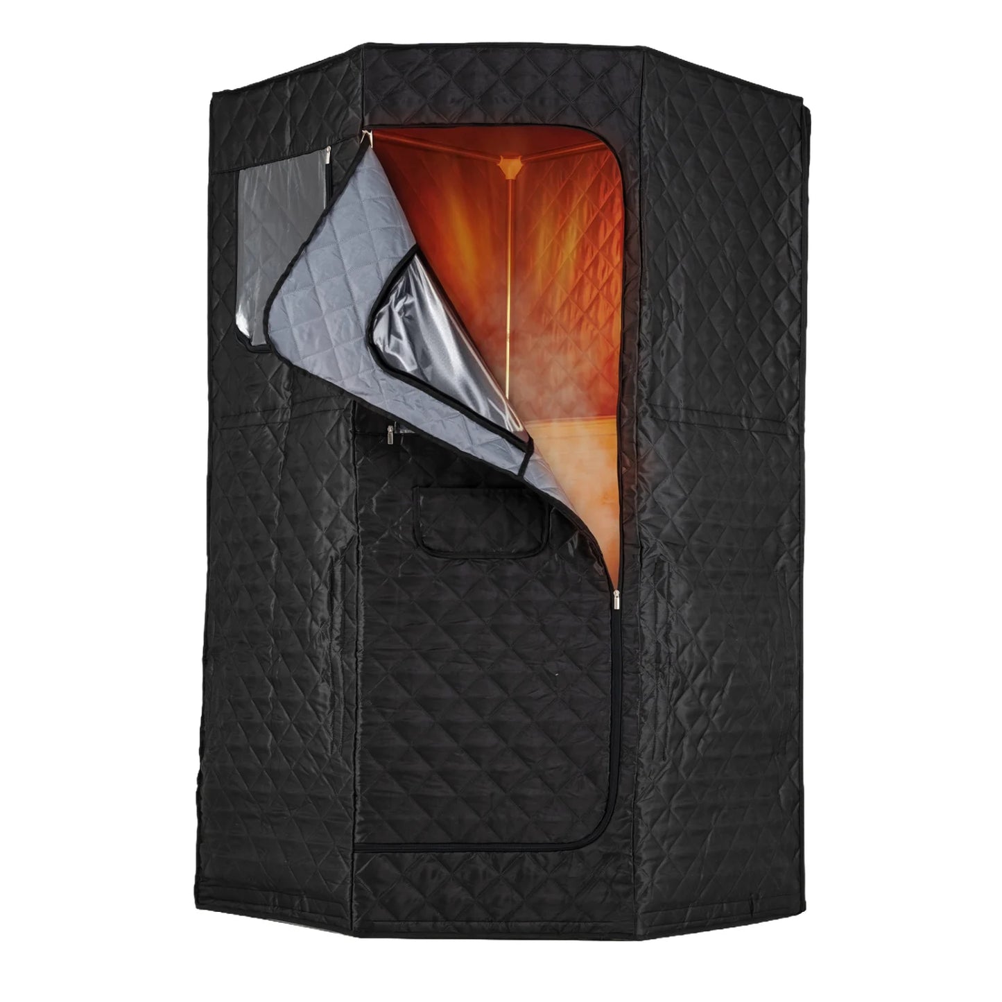 Portable Far Infrared Sauna Box for Home Full Body Sauna Tent-Black