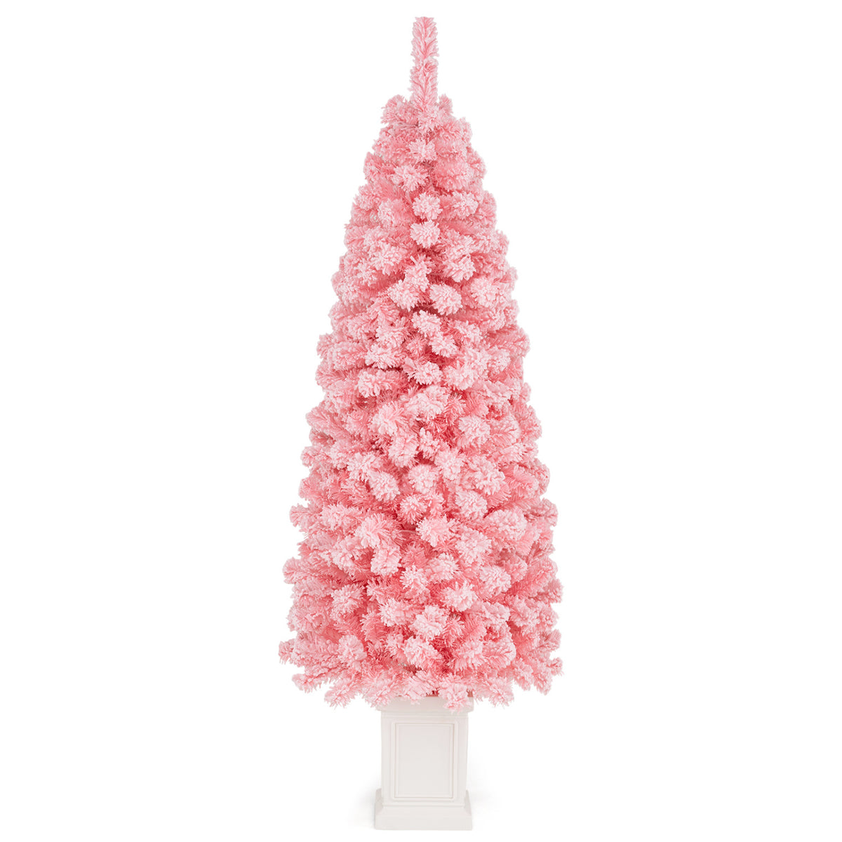 Pre-lit Potted Artificial Christmas Tree with 100/130 Warm White LED Lights-5FT