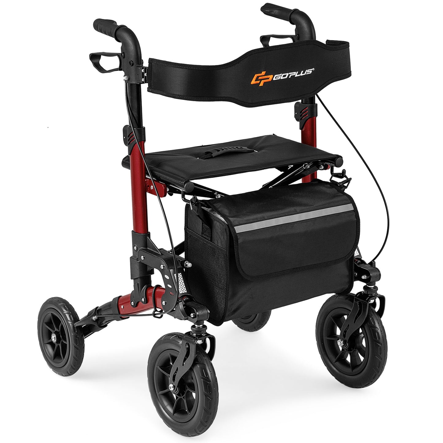 Rollator Walker for Seniors Folding Rolling Walker with Seat-Blue