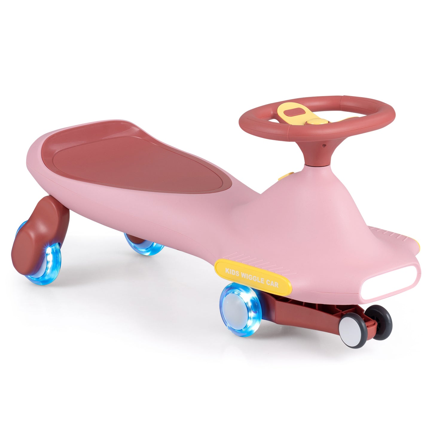 Wiggle Car for Kids with LED Flashing Wheels for Indoor Outdoor Play-Blue