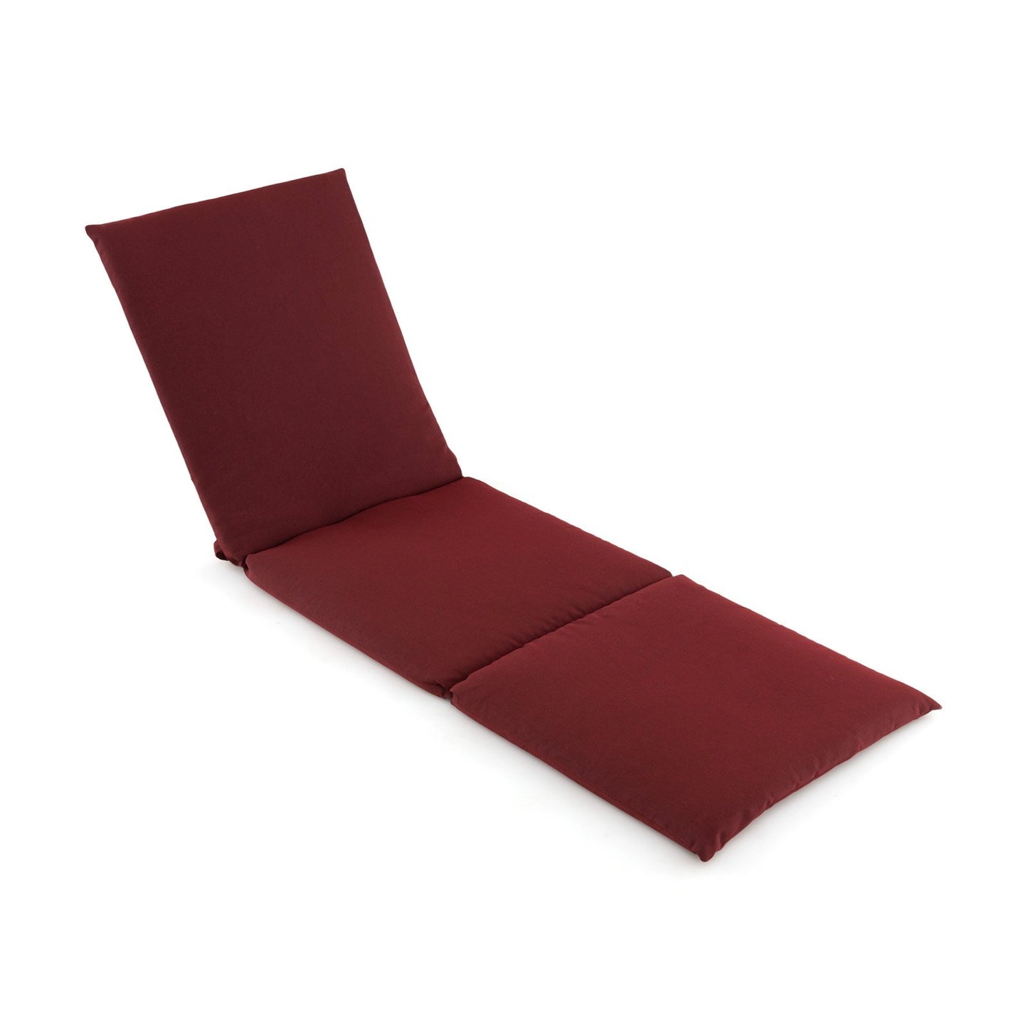 Outdoor Chaise Lounge Cushion Patio Furniture Folding Pad with Fixing Straps-Beige