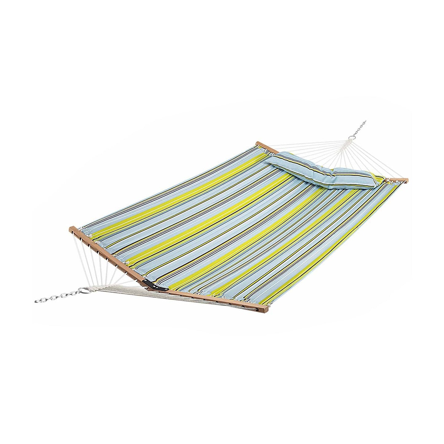 Foldable Portable Patio Hammock Swing Chair Bed with Detachable Pillow