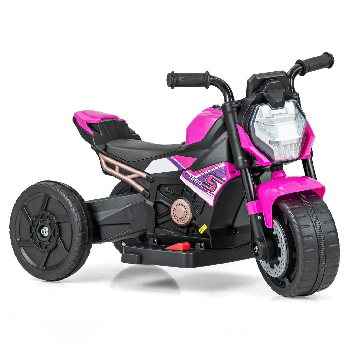 Kids Ride-on Motorcycle 6V Battery Powered Motorbike with Detachable Training Wheels-Blue