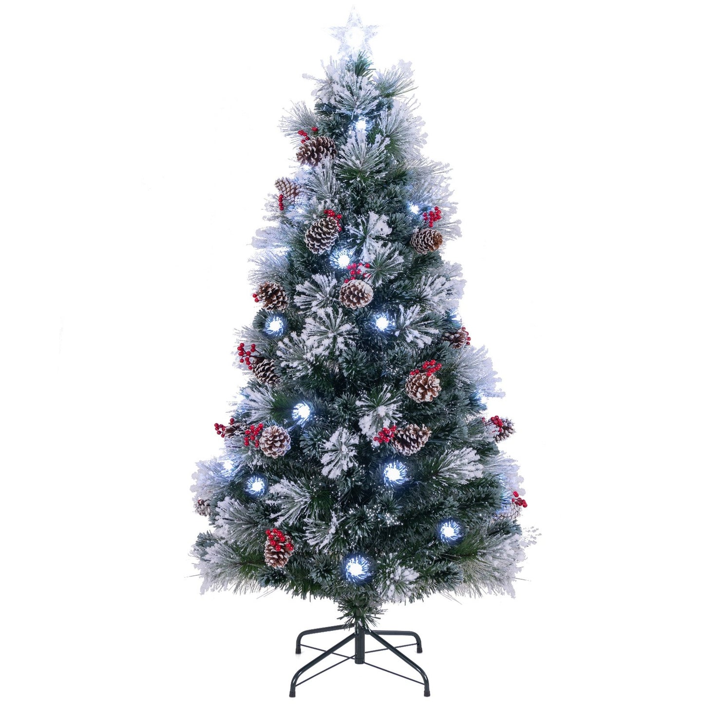 5 FT Flocked Christmas Tree with 8 Lighting Modes