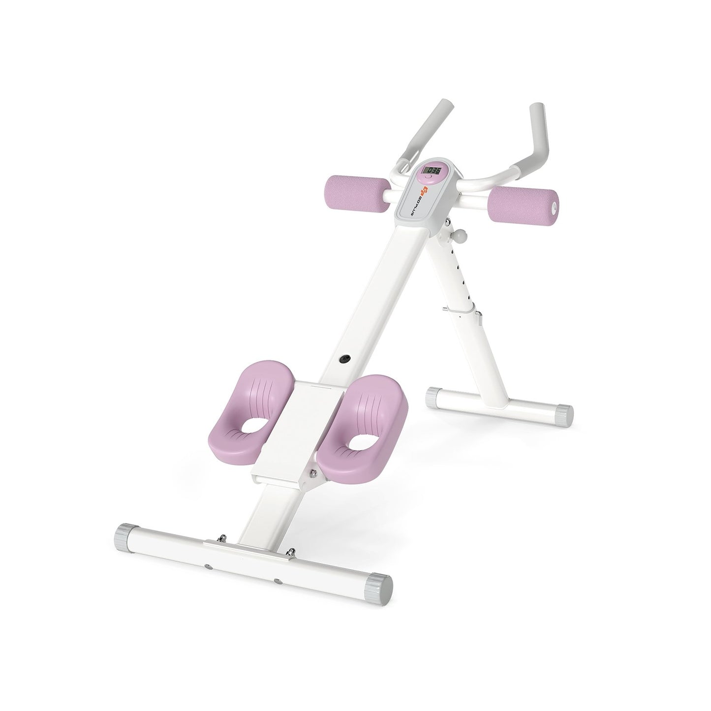 Adjustable Abdominal Trainer Ab Workout Machine Foldable Ab Cruncher-Black