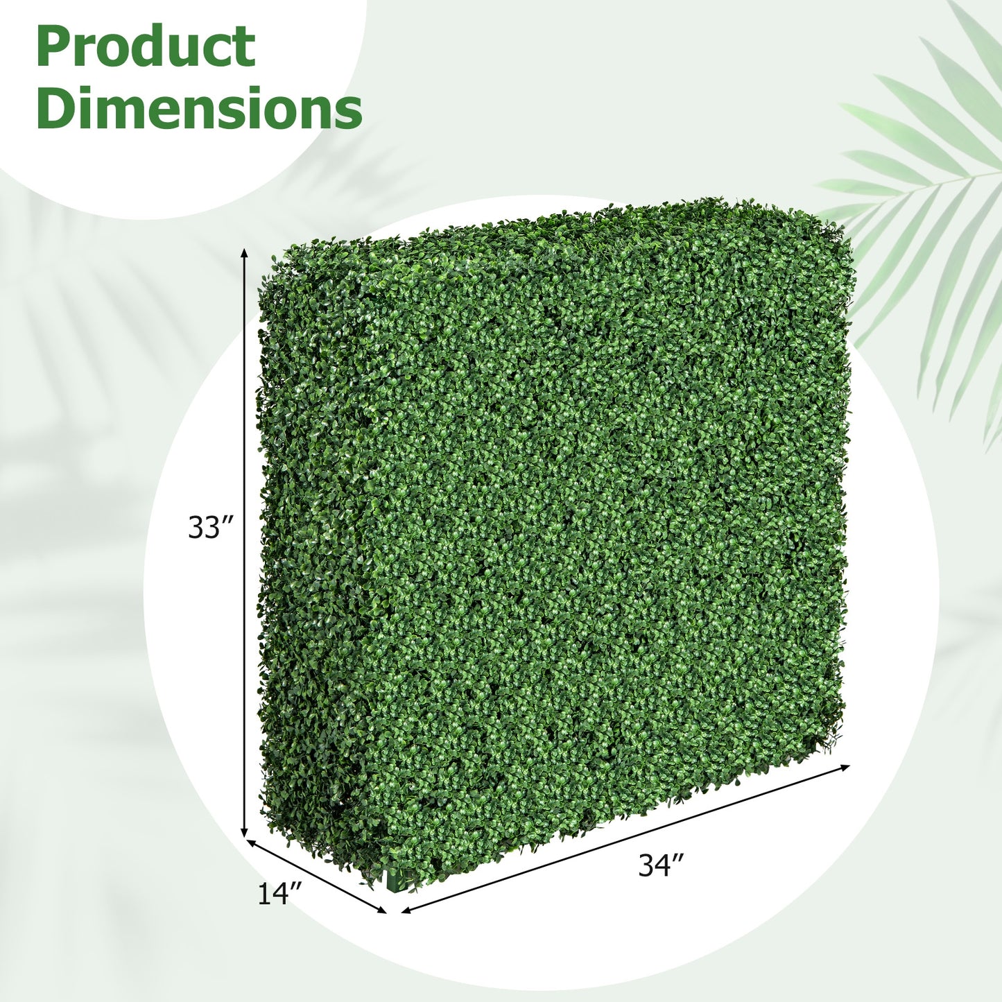 Faux Greenery Room Divider Decorative Privacy Screen Fence Hedge Wall-S