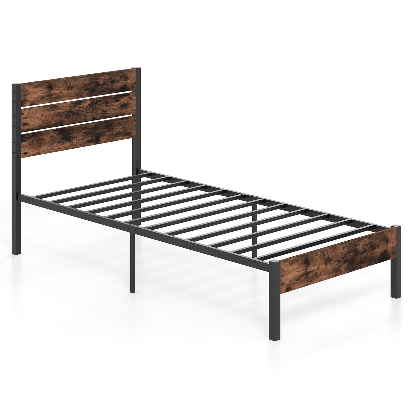Full/King/Queen/Twin Size Bed Frame with High Headboard and Mute Bar-Queen Size