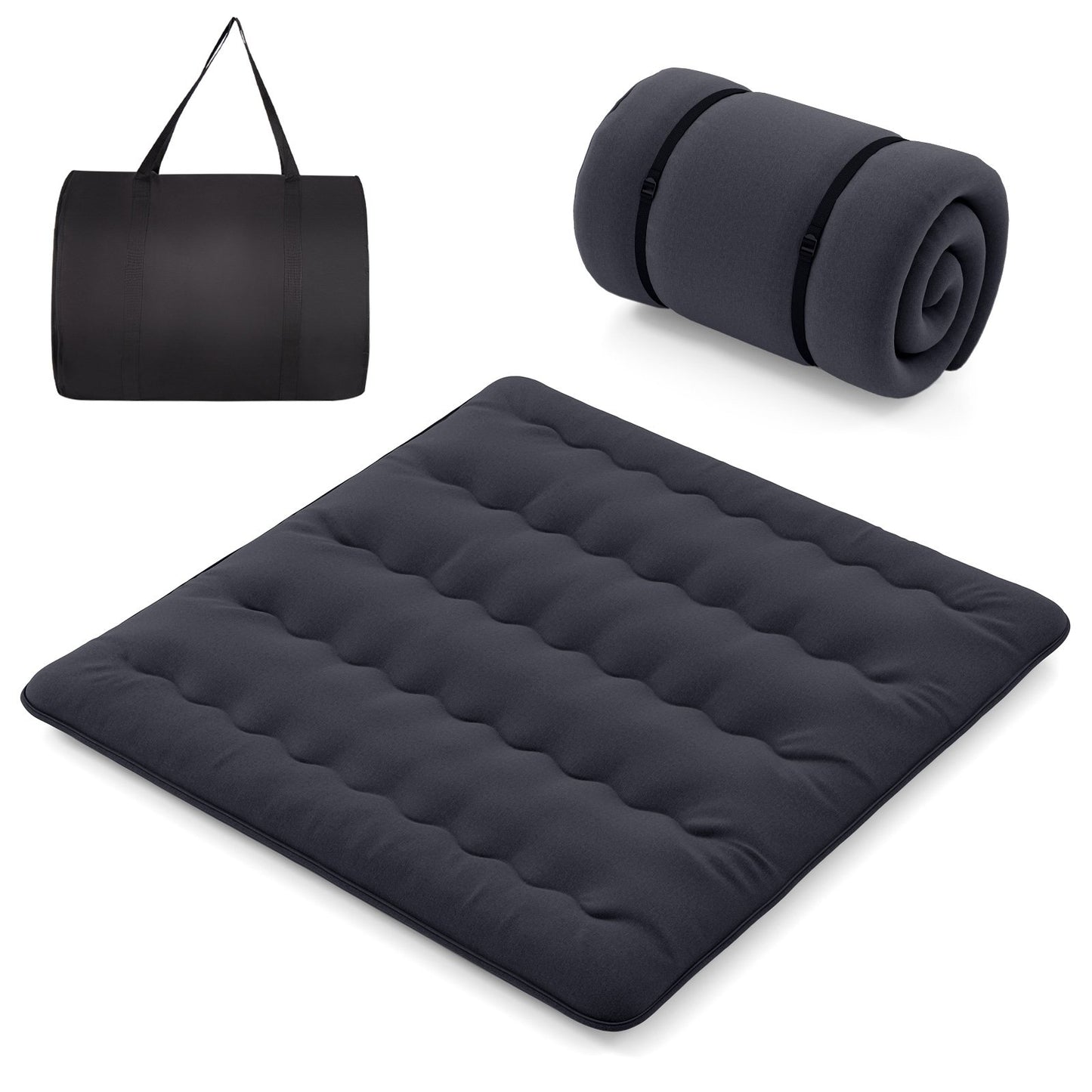 Futon Mattress with Washable Cover and Foldable Mat-Queen Size