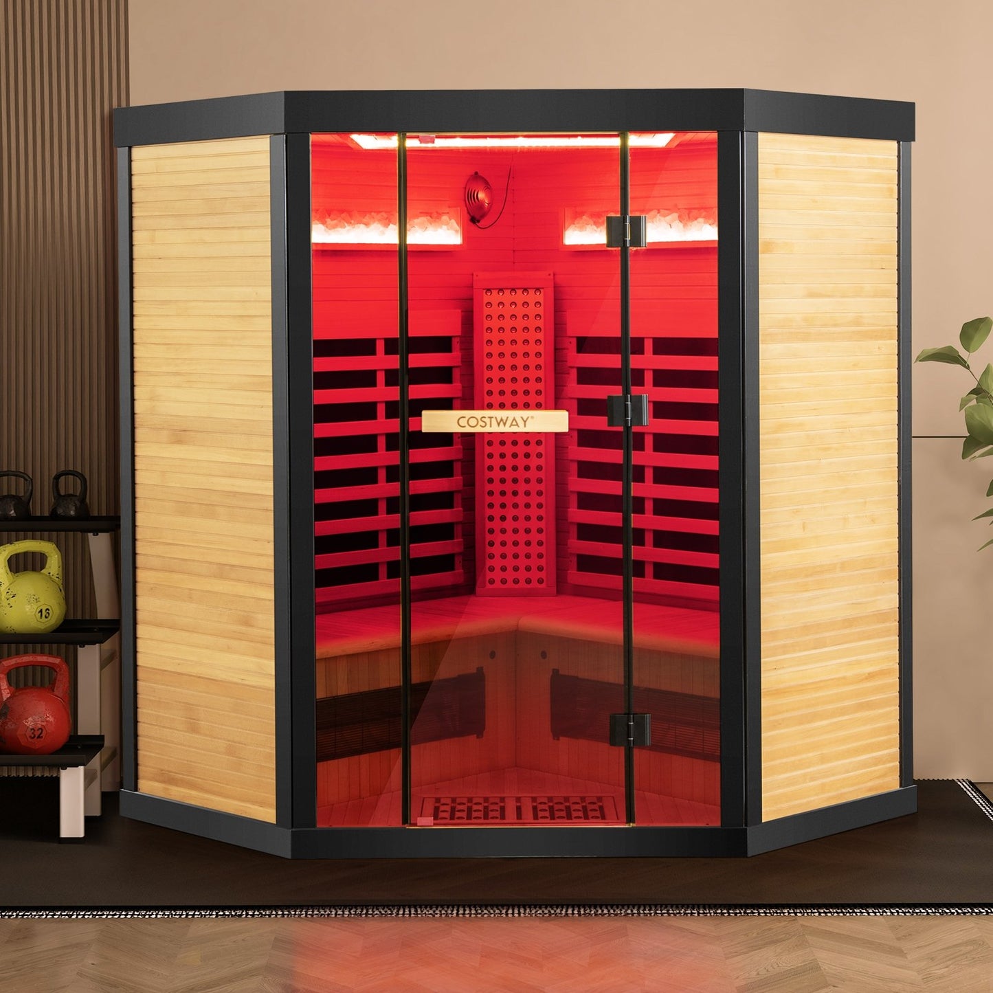 Wide Spectrum Red Light Near Far Infrared Sauna Room for 3-5 People
