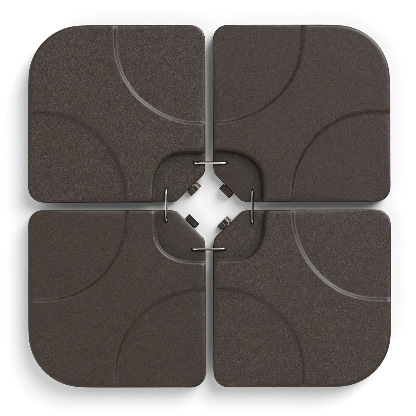 20 Inch Patio Offset Water Filled Plate Umbrella Base Sand-Black