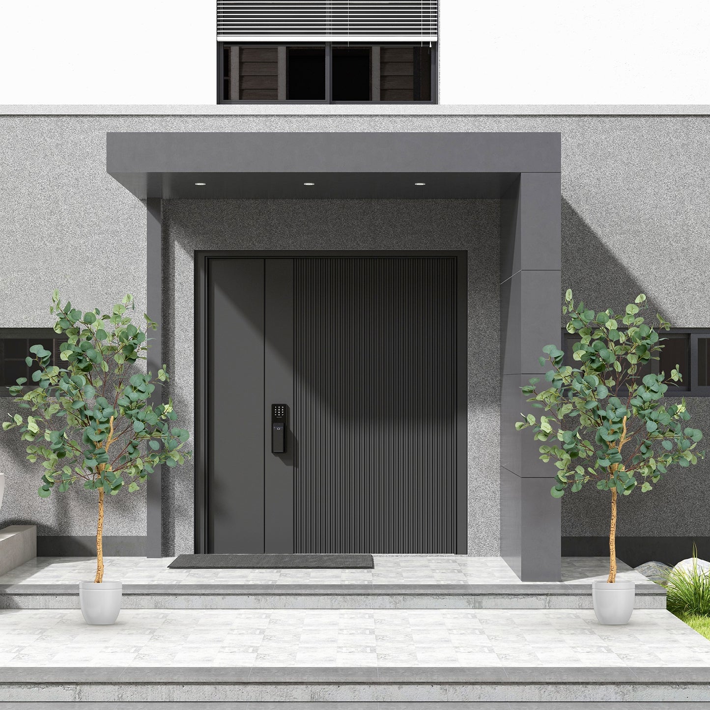 5.5 Feet Artificial Eucalyptus Tree with 517 Silver Dollar Leaves-2 Peice