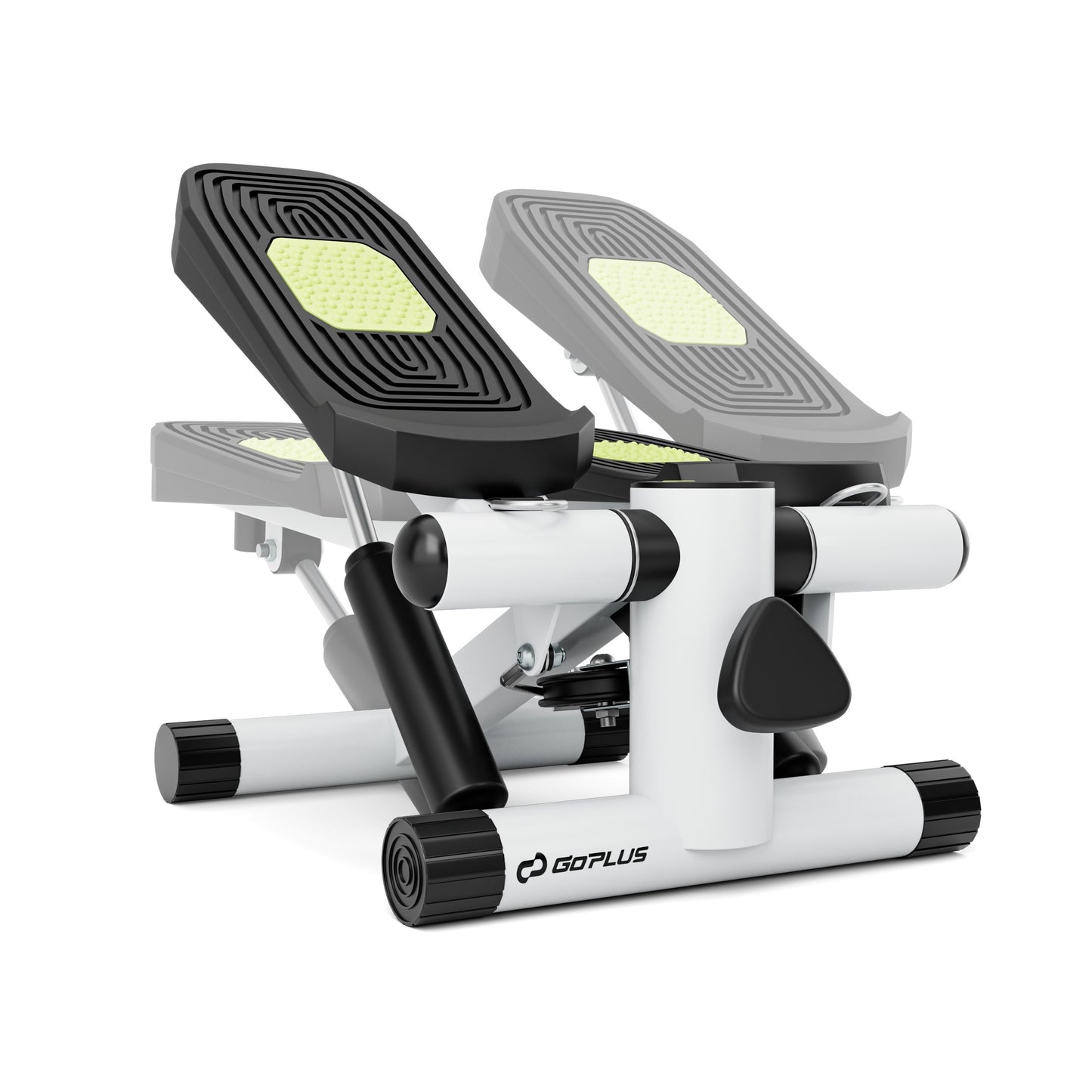 Mini Stepper with Resistance Bands and Adjustable Height for Exercise at Home-Black