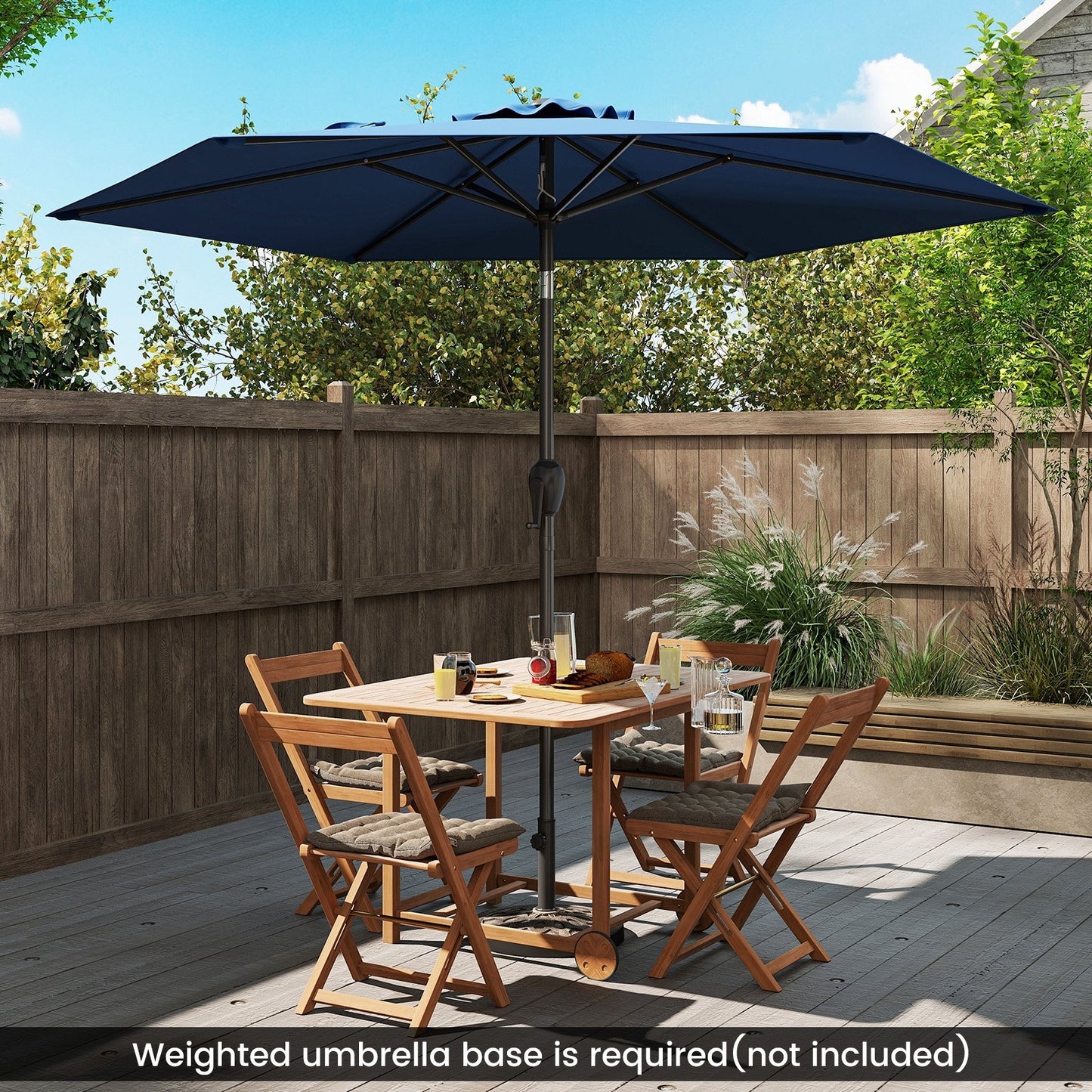 7.5 feet Outdoor Patio Heavy Duty Market Umbrella with Push Button Tilt-Beige