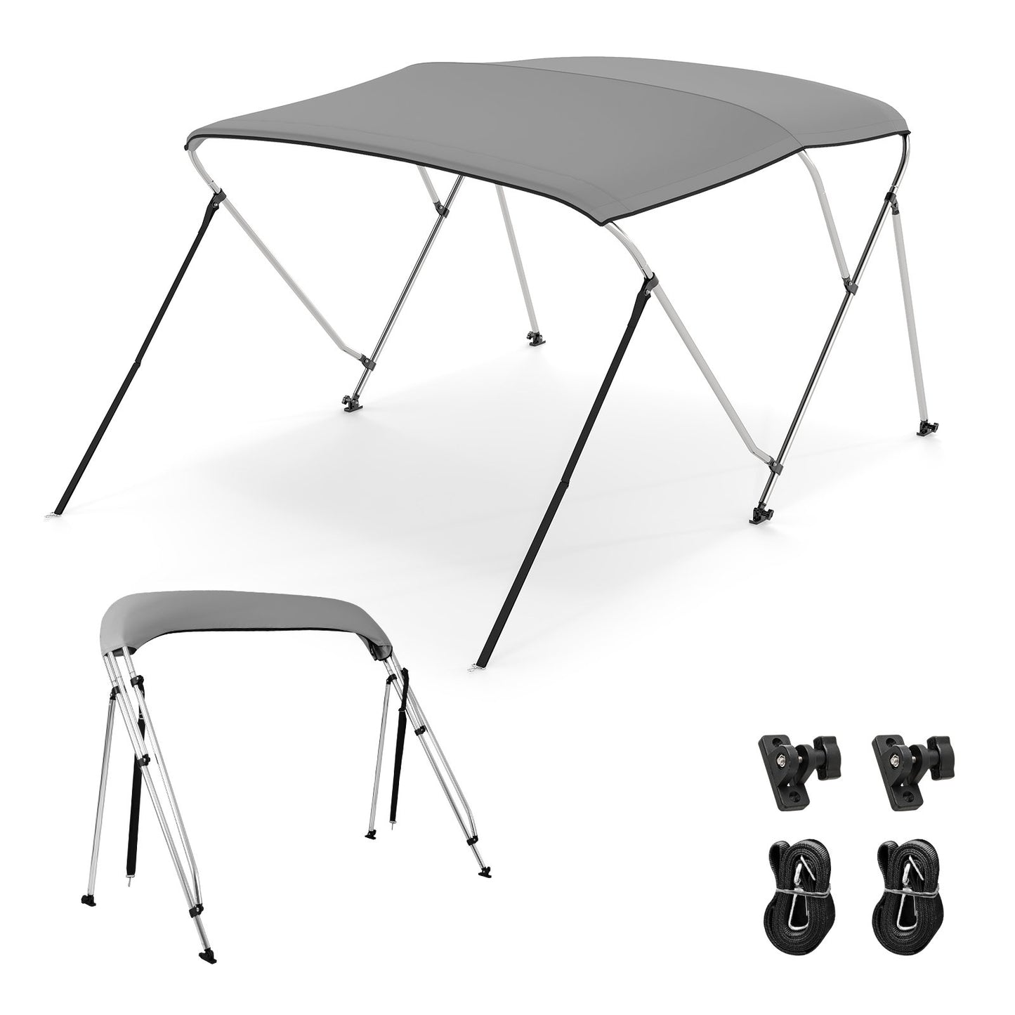 3-Bow/4-Bow Boat Bimini Top Sun Shade Boat Canopy with Storage Boot-4-Bow