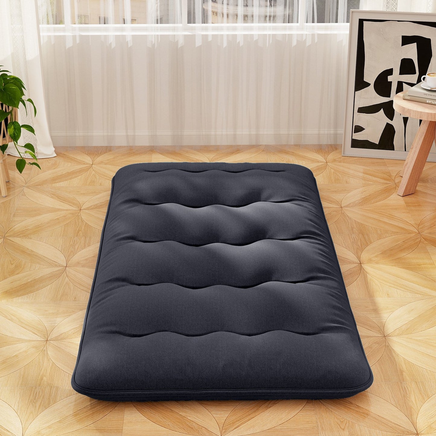Futon Mattress with Washable Cover and Foldable Mat-Queen Size