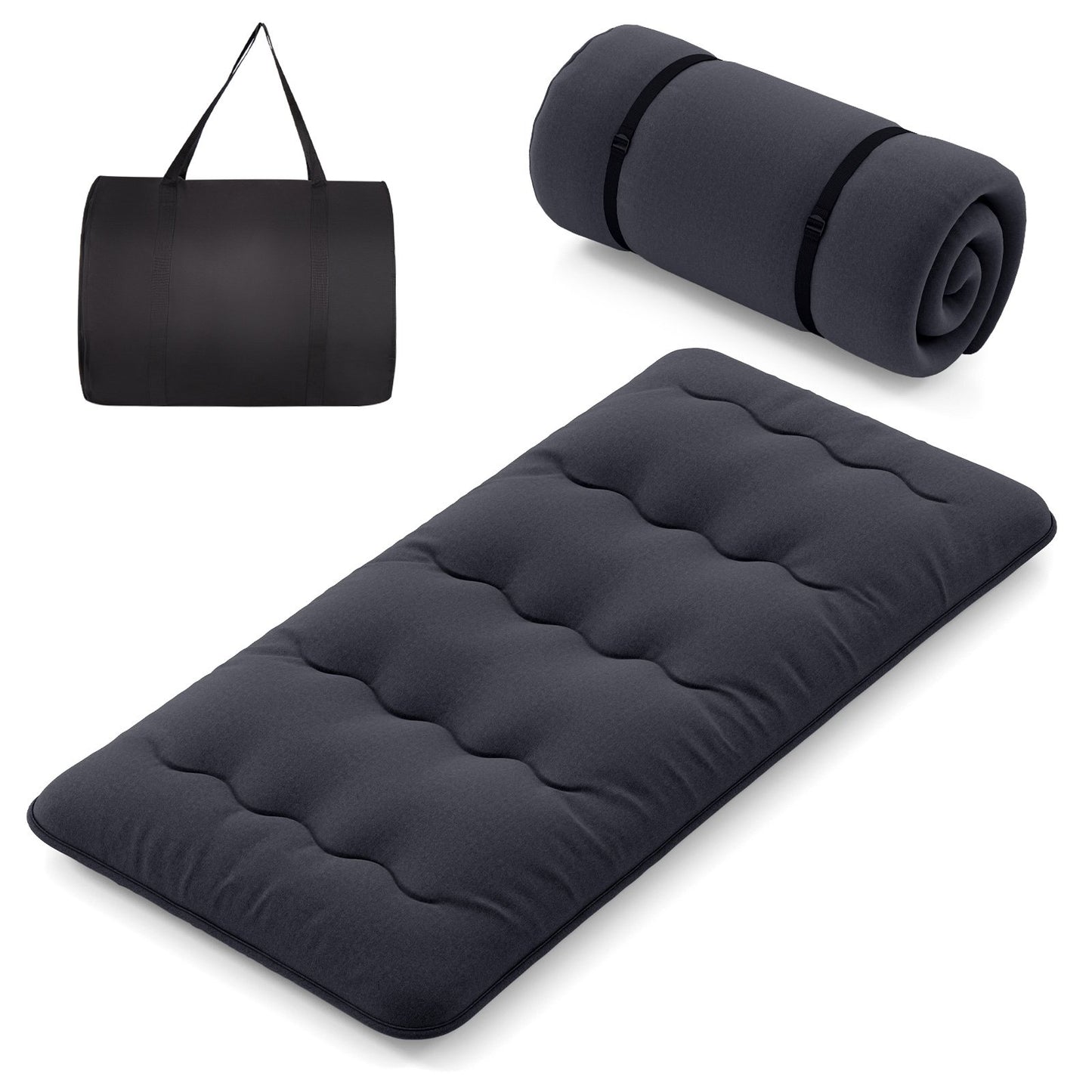Futon Mattress with Washable Cover and Foldable Mat-Queen Size